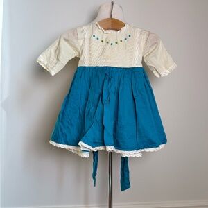 Well Dressed Wolf Blue and Cream Dress